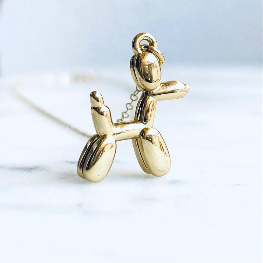 18K Gold Filled Balloon Dog Necklace