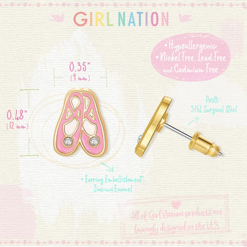 Girl's Ballet Earrings