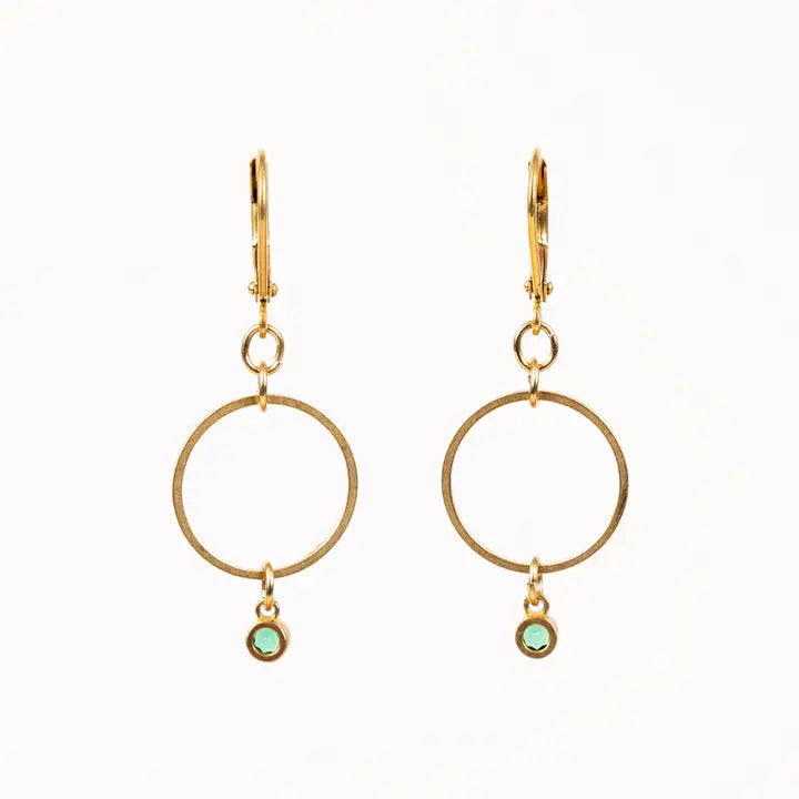 Bezel Drop Earring