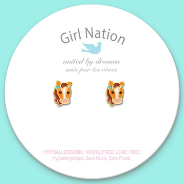 Girl's Pony Earrings