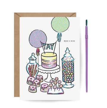 Paint with Water Birthday Card