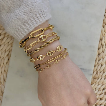 18K Gold Plated Rope Bracelet