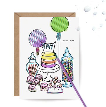 Paint with Water Birthday Card