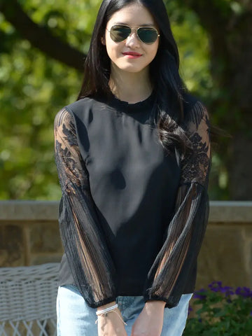 Long Sleeve Lace Top