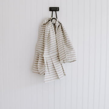 Beige Striped Tea Towel